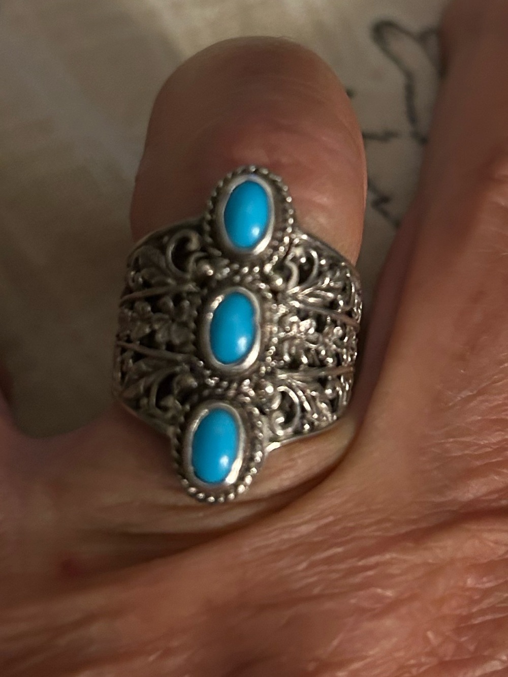 Arizona sleeping beauty turquoise ring